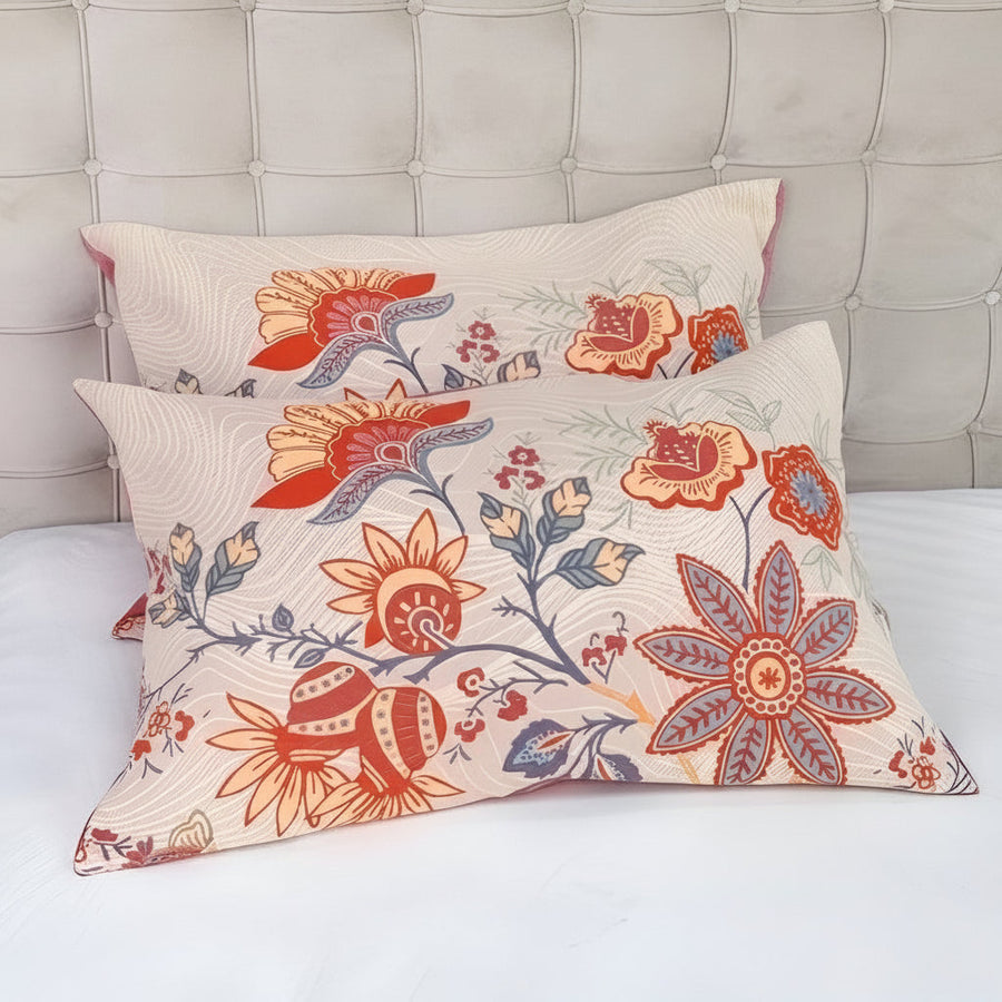 Rustic Floral Boho Pillowcases Set of 2-Bedding & Bath > Pillowcases-casanuva-casanuva