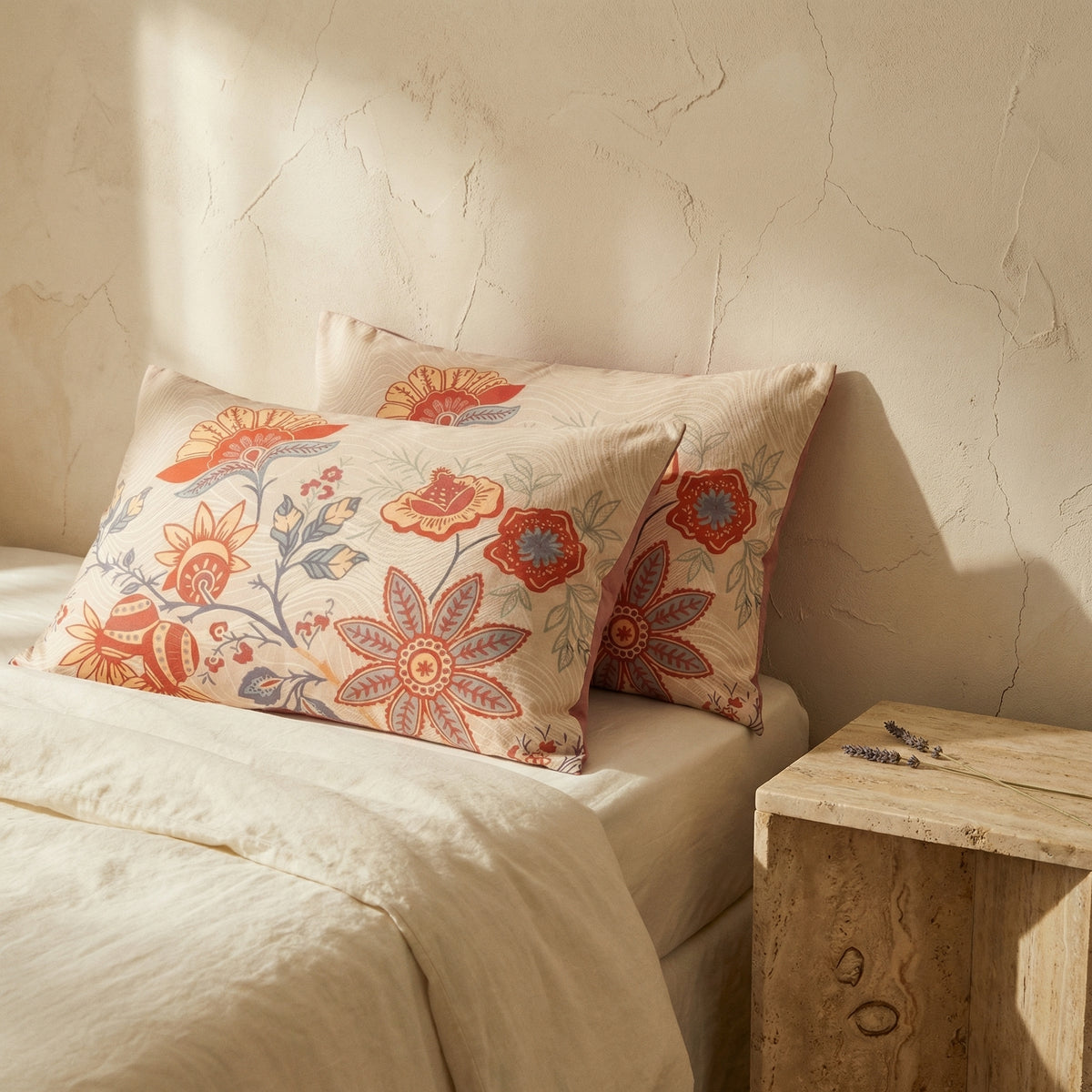 Rustic Floral Boho Pillowcases Set of 2-Bedding & Bath > Pillowcases-casanuva-casanuva
