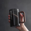 Rustic Glass Mug with Wooden Handle for Stylish Drinking-Kitchen & Dining > Tableware-casanuva-casanuva