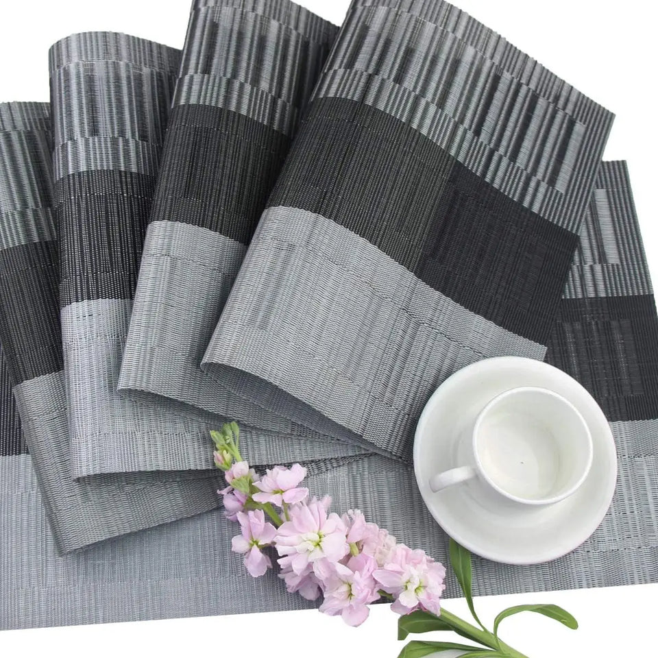 Rustic Woven Placemats Washable Heat Resistant Table Mats-Kitchen & Dining > Placemats-casanuva-casanuva