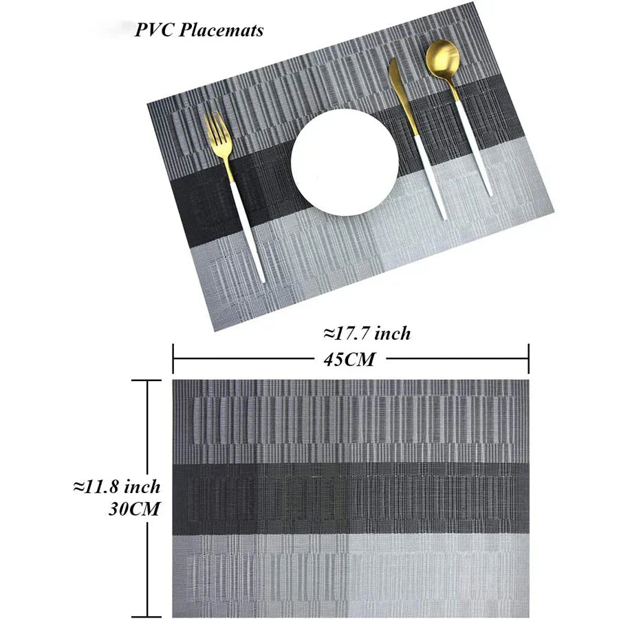 Rustic Woven Placemats Washable Heat Resistant Table Mats-Kitchen & Dining > Placemats-casanuva-casanuva