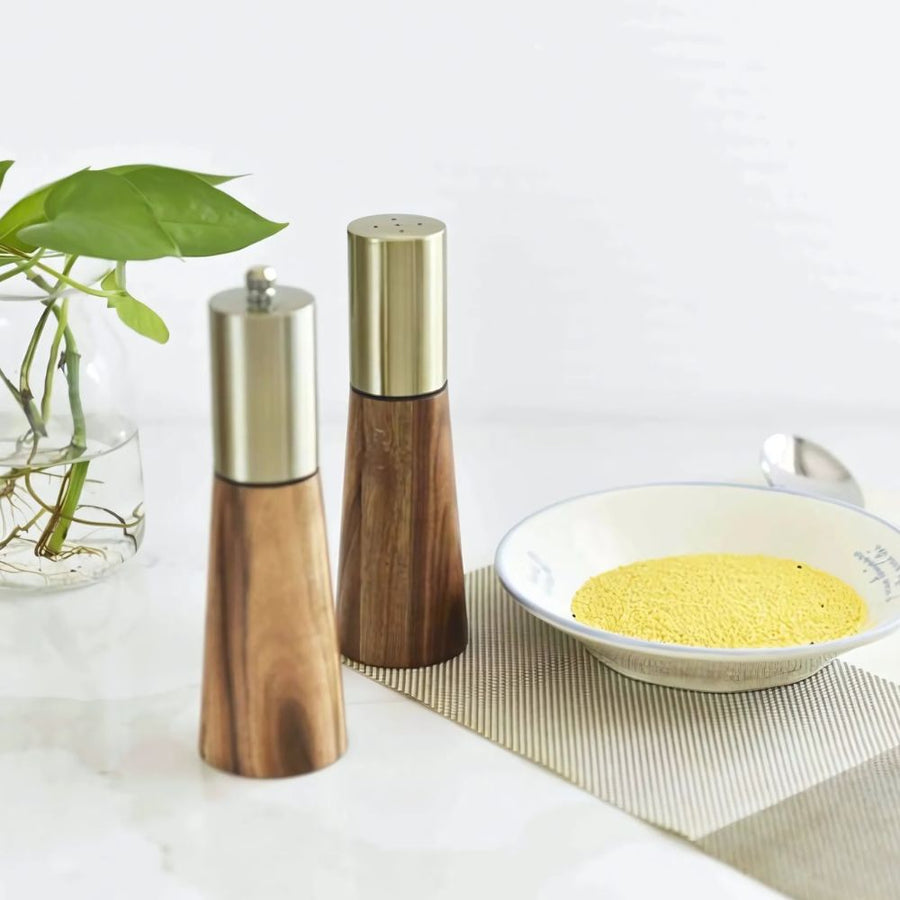 Salt and Pepper Mill Set Natural Wood Classic Design-Kitchen & Dining > Tableware-casanuva-casanuva