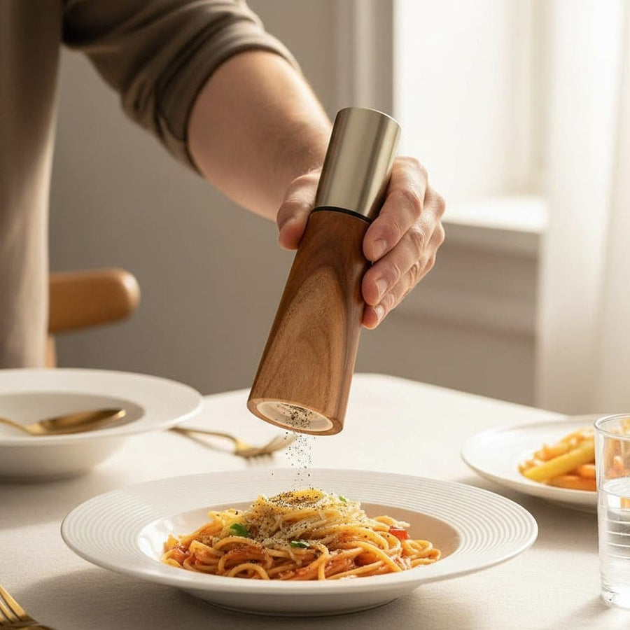 Salt and Pepper Mill Set Natural Wood Classic Design-Kitchen & Dining > Tableware-casanuva-casanuva