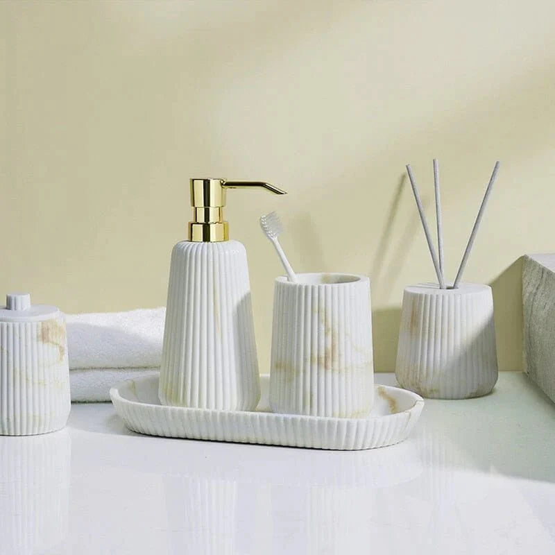 Sandstone Bath Accessory Set Stylish Multipurpose Bathroom Decor-Bedding & Bath > Bathroom Accessories-casanuva-casanuva