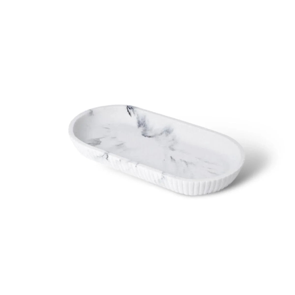 Sandstone Bath Accessory Set Stylish Multipurpose Bathroom Decor-Bedding & Bath > Bathroom Accessories-casanuva-Marble White Tray-casanuva