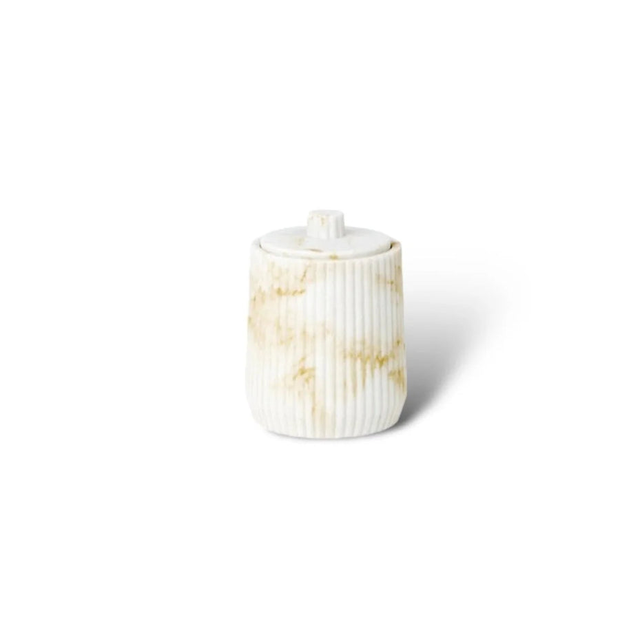Sandstone Bath Accessory Set Stylish Multipurpose Bathroom Decor-Bedding & Bath > Bathroom Accessories-casanuva-White & Gold Cotton Sw...-casanuva