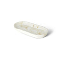 Sandstone Bath Accessory Set Stylish Multipurpose Bathroom Decor-Bedding & Bath > Bathroom Accessories-casanuva-White & Gold Tray-casanuva