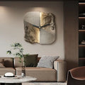 Sandstone Wall Clock with 3D Relief and Silent Quartz Movement-Home Decor > Clocks-casanuva-casanuva
