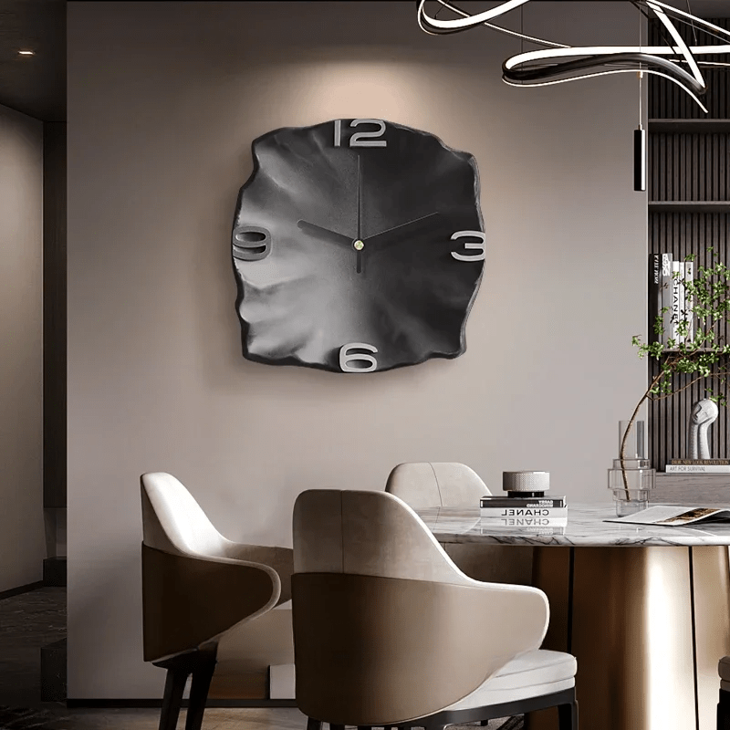 Sandstone Wall Clock with 3D Relief and Silent Quartz Movement-Home Decor > Clocks-casanuva-D-30cm x 30cm-casanuva
