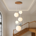 Scandinavian Chandelier Moon Lamp for Staircase Lighting-Lighting > Chandeliers & Pendant Lights-casanuva-casanuva
