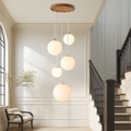 Scandinavian Chandelier Moon Lamp for Staircase Lighting-Lighting > Chandeliers & Pendant Lights-casanuva-3000K Warm White-casanuva