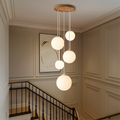 Scandinavian Chandelier Moon Lamp for Staircase Lighting-Lighting > Chandeliers & Pendant Lights-casanuva-casanuva