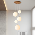 Scandinavian Chandelier Moon Lamp for Staircase Lighting-Lighting > Chandeliers & Pendant Lights-casanuva-6000K Cool White-casanuva