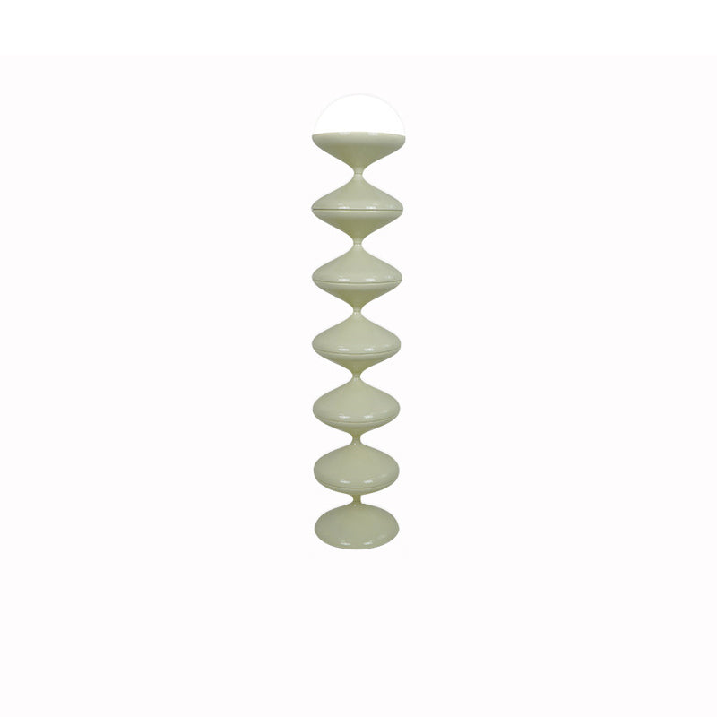 Scandinavian Cream Acrylic Iron Round Floor Lamp 1-Light for Bedroom-Lighting > Floor Lamps-casanuva-casanuva