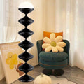 Scandinavian Cream Acrylic Iron Round Floor Lamp 1-Light for Bedroom-Lighting > Floor Lamps-casanuva-casanuva