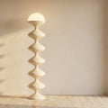 Scandinavian Cream Acrylic Iron Round Floor Lamp 1-Light for Bedroom-Lighting > Floor Lamps-casanuva-casanuva