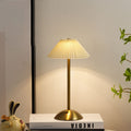 Scandinavian Rechargeable Conic Pleated Table Lamp 1-Light for Bedside-Lighting > Table Lamps-casanuva-casanuva