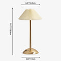 Scandinavian Rechargeable Conic Pleated Table Lamp 1-Light for Bedside-Lighting > Table Lamps-casanuva-casanuva