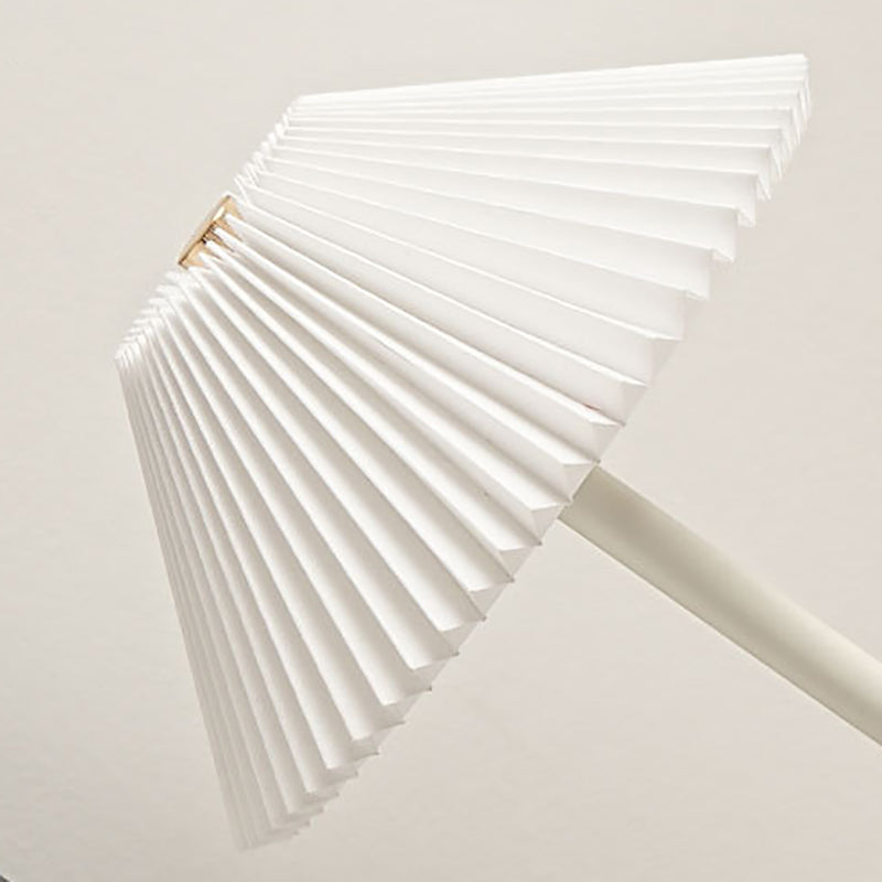 Scandinavian Rechargeable Conic Pleated Table Lamp 1-Light for Bedside-Lighting > Table Lamps-casanuva-casanuva