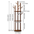 Scandinavian Round Tree-Shaped Solid Pine Wood Swivel Hall Tree for Bedroom and Entryways-Home Decor > Coat Racks-casanuva-casanuva