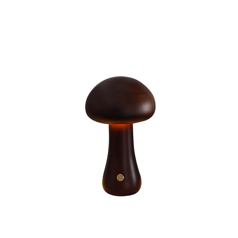 Scandinavian Solid Wood Mushroom LED Table Lamp Rechargeable Night Light-Lighting > Ambient Lighting-casanuva-casanuva