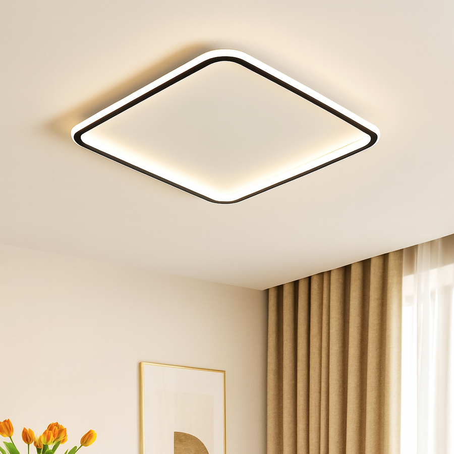 Scandinavian Square Ceiling Lamp LED Modern Design-Lighting > Pendant Lights-casanuva-Length 50cm x Width 50cm-casanuva