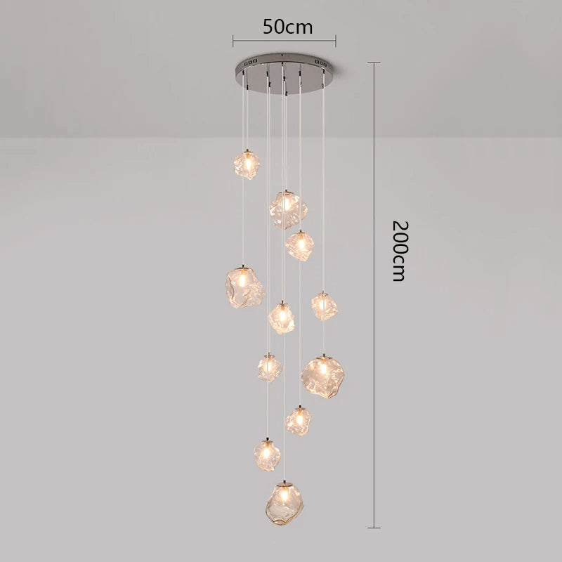 Scandinavian Villa Stair Chandelier Light Fixture-Lighting > Chandeliers & Pendant Lights-casanuva-casanuva