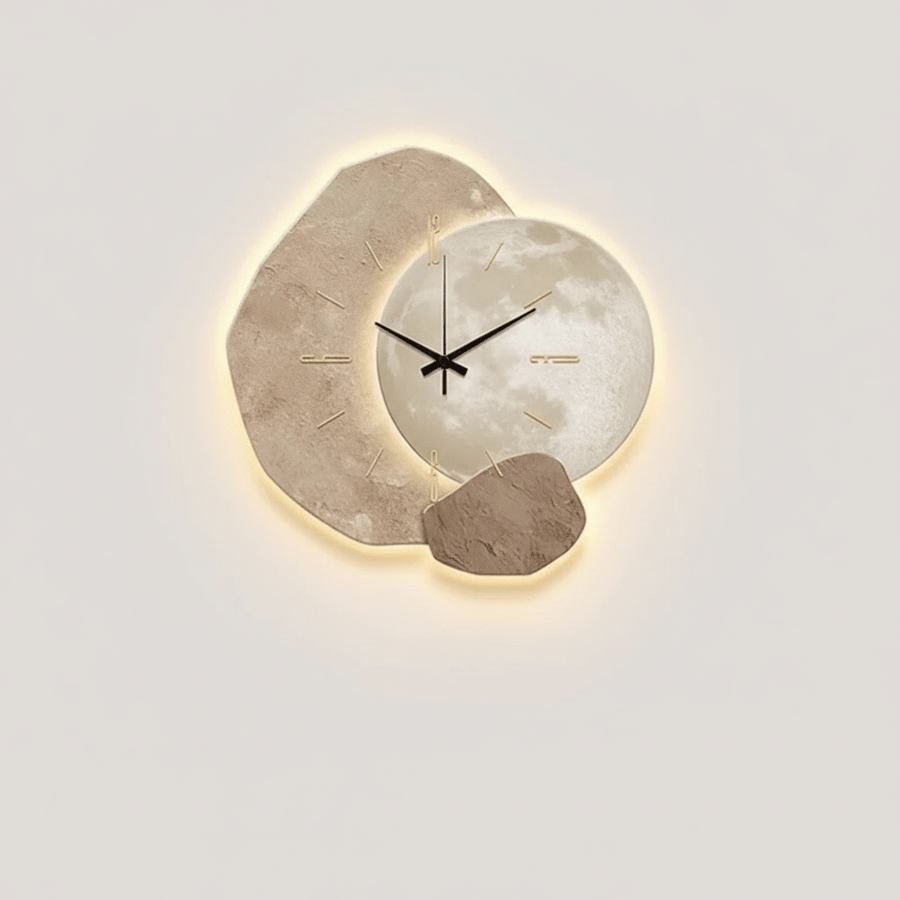 Scandinavian Wall Clock with Silent Movement and Minimalist Design-Home Decor > Clocks-casanuva-Moon-Small 30 cm-casanuva