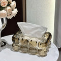 Sculptural Tissue Box with Modern Elegance-Home Decor > Decorative Accessories-casanuva-Amber-casanuva