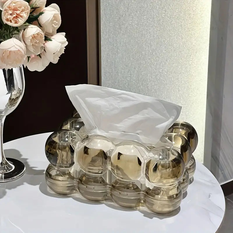 Sculptural Tissue Box with Modern Elegance-Home Decor > Decorative Accessories-casanuva-Amber-casanuva