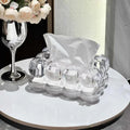 Sculptural Tissue Box with Modern Elegance-Home Decor > Decorative Accessories-casanuva-Clear-casanuva