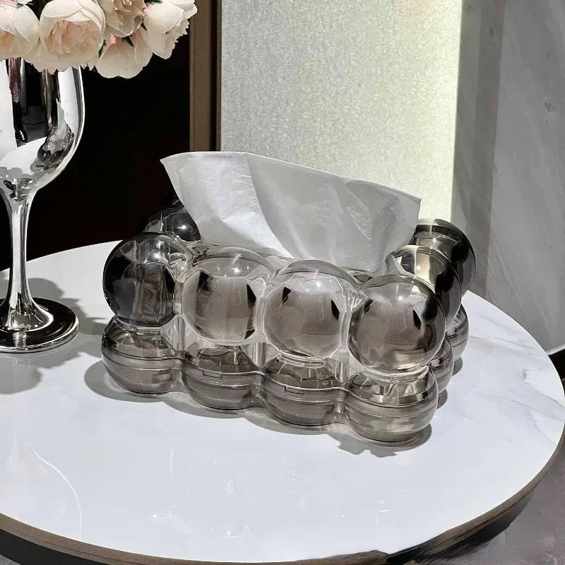 Sculptural Tissue Box with Modern Elegance-Home Decor > Decorative Accessories-casanuva-Gray-casanuva