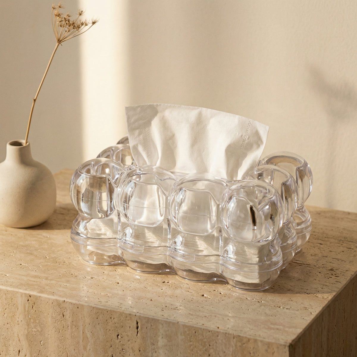 Sculptural Tissue Box with Modern Elegance-Home Decor > Decorative Accessories-casanuva-casanuva