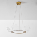 Sea Glass Chandelier-Lighting > Chandeliers & Pendant Lights-casanuva-68cmx20cm-Gold & Clear-Warm Light-casanuva