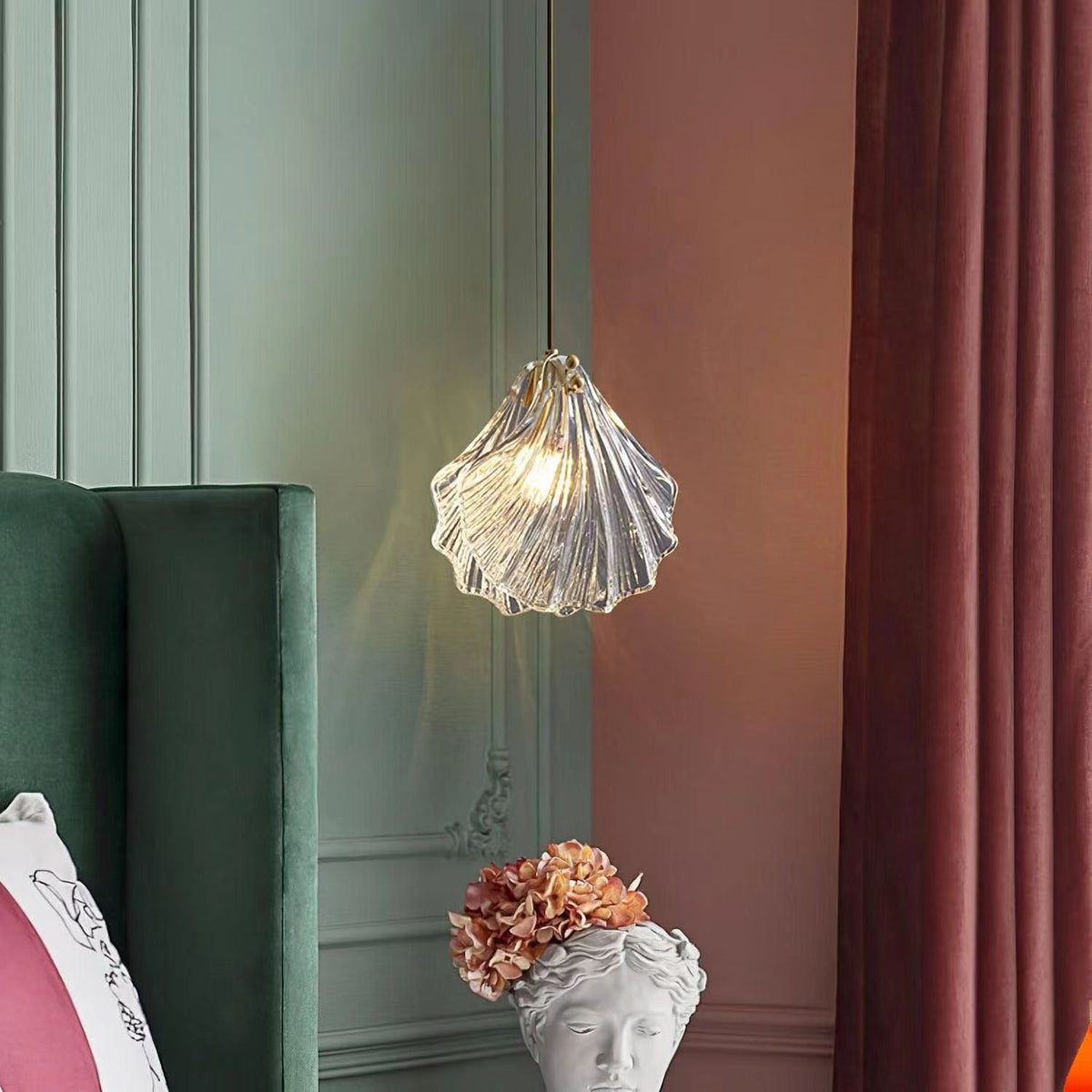 Seashell Glass Pendant Light-Lighting > Chandeliers & Pendant Lights-casanuva-casanuva