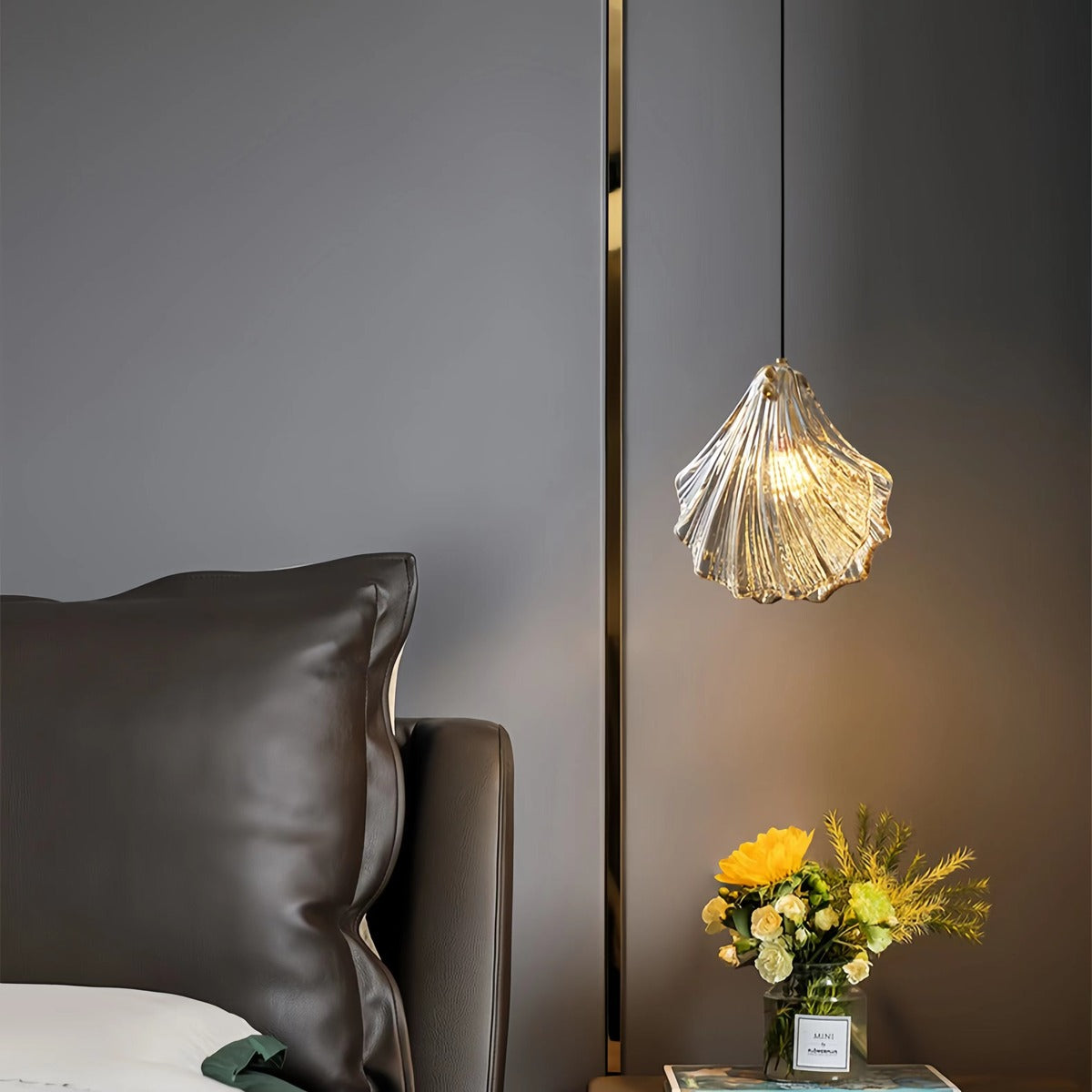 Seashell Glass Pendant Light-Lighting > Chandeliers & Pendant Lights-casanuva-casanuva