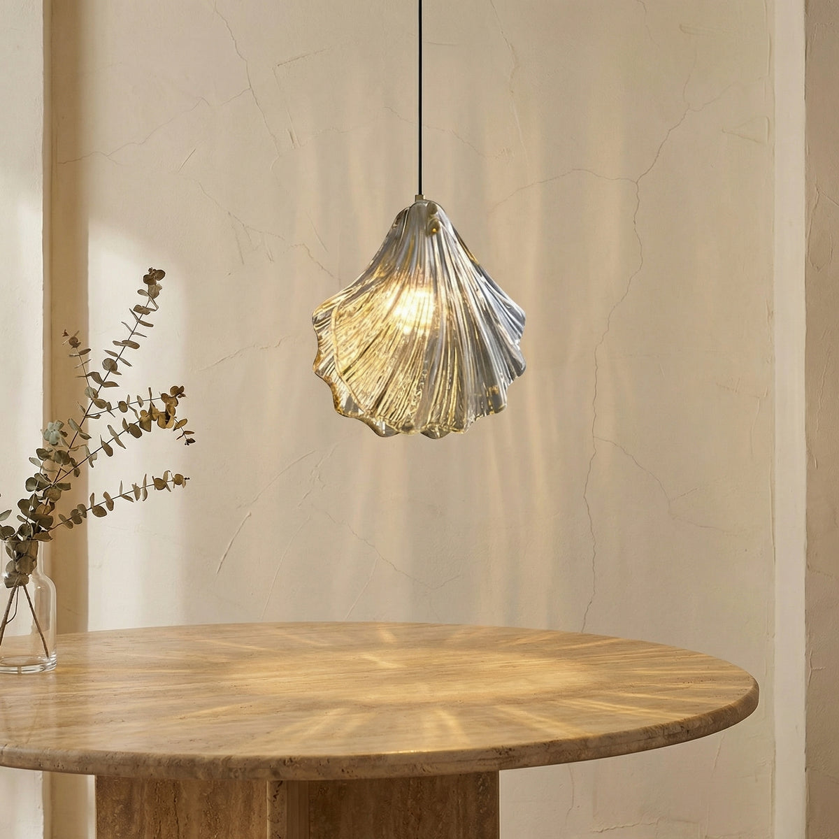 Seashell Glass Pendant Light-Lighting > Chandeliers & Pendant Lights-casanuva-casanuva