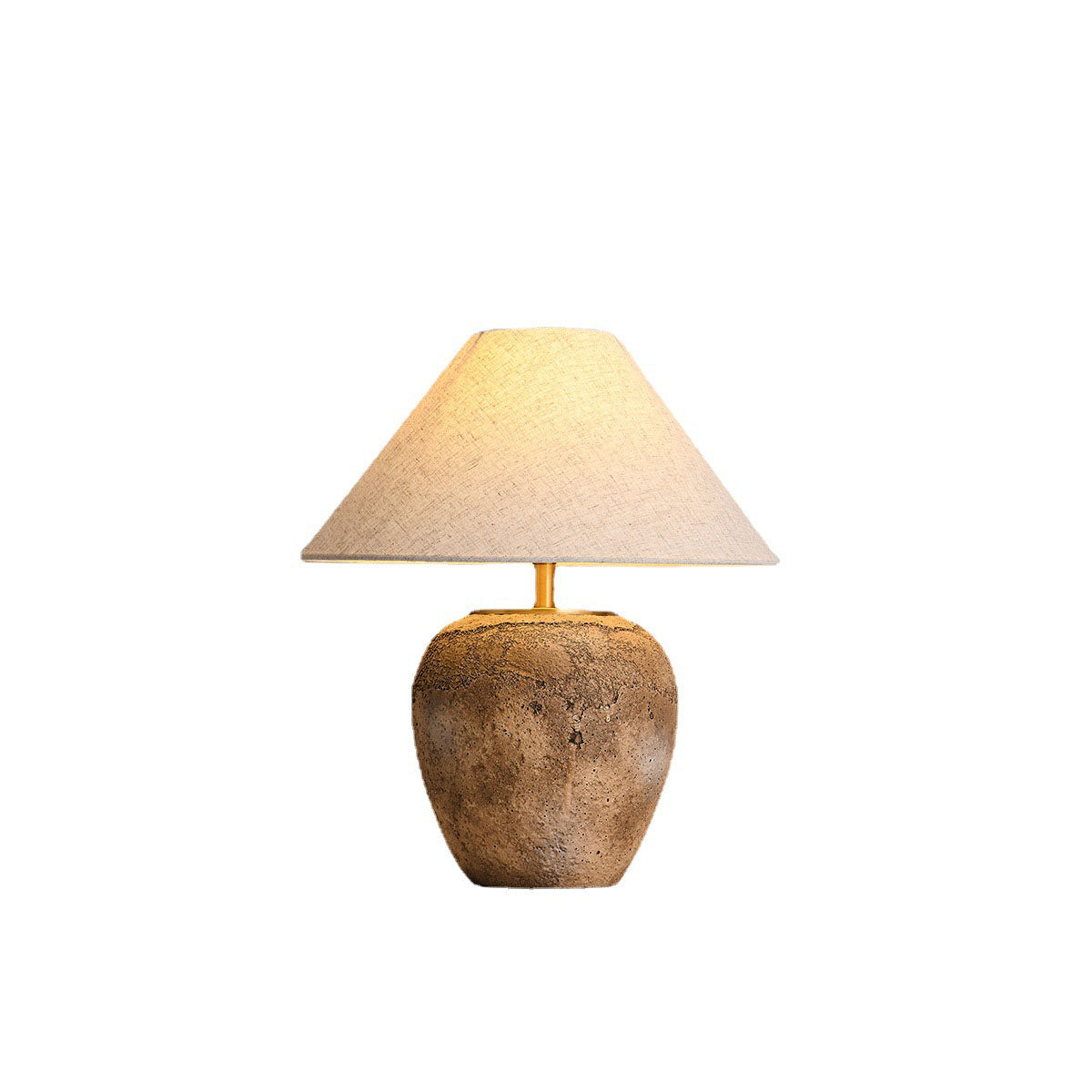 Shabby Chic Cone Fabric Ceramic Table Lamp 1-Light for Bedroom-Lighting > Table Lamps-casanuva-casanuva