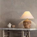Shabby Chic Cone Fabric Ceramic Table Lamp 1-Light for Bedroom-Lighting > Table Lamps-casanuva-220V-240V-casanuva