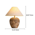 Shabby Chic Cone Fabric Ceramic Table Lamp 1-Light for Bedroom-Lighting > Table Lamps-casanuva-casanuva