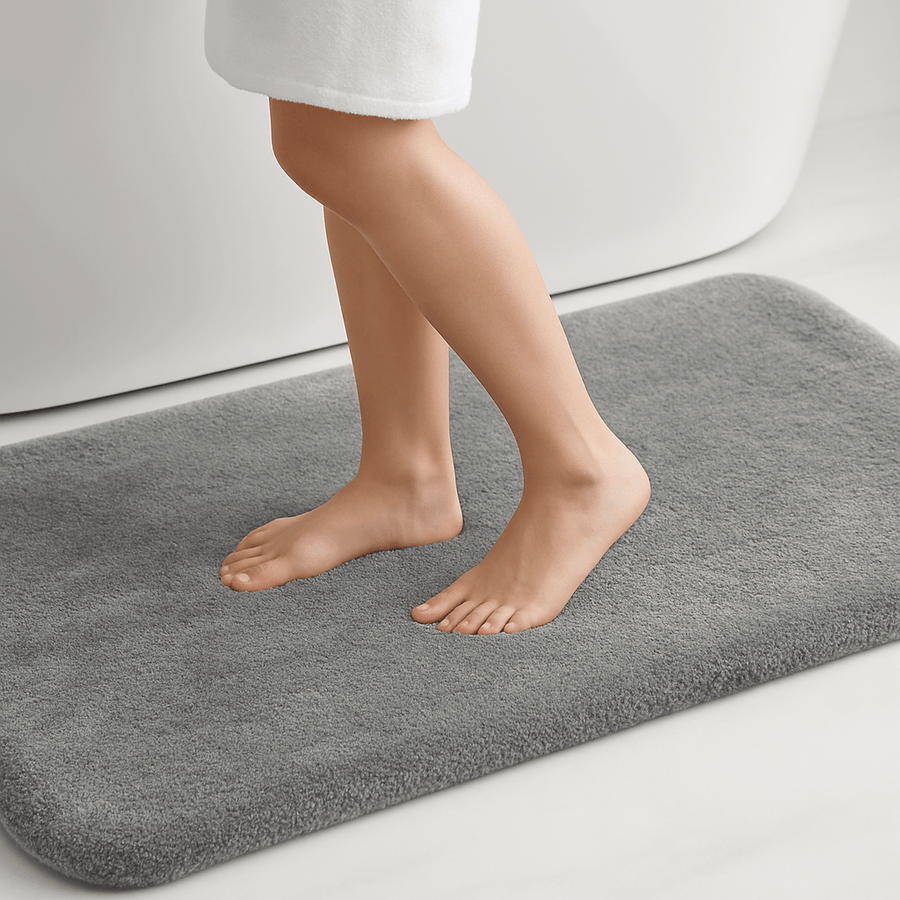 Shaggy Non-Slip Bath Mat Quick Dry-Bedding & Bath > Bath Mats-casanuva-Gray-41cm x 61cm-casanuva