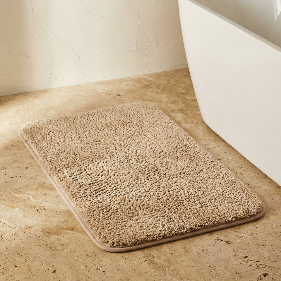 Shaggy Non-Slip Bath Mat Quick Dry-Bedding & Bath > Bath Mats-casanuva-casanuva