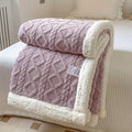 Sherpa Fleece Blanket Plush Soft Warm Cozy-Bedding & Bath > Blankets-casanuva-Passion Purple-39"x59"-casanuva