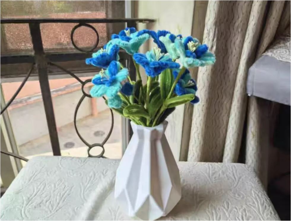 Short Matte Diamond Porcelain Ceramic Vase-Home Decor > Vases-casanuva-casanuva