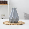 Short Matte Diamond Porcelain Ceramic Vase-Home Decor > Vases-casanuva-Medium Gray-casanuva