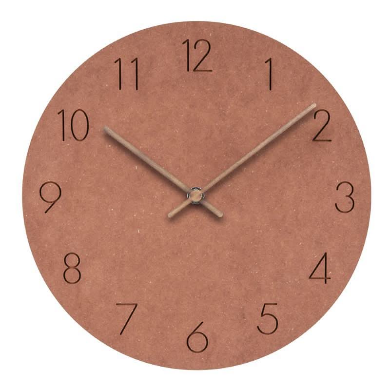 Silent Nordic Wall Clock for Modern Interiors-Home Decor > Clocks-casanuva-Orange-casanuva