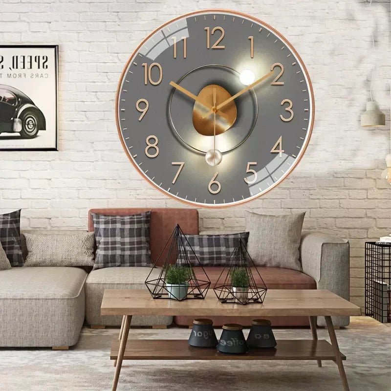 Silent Wall Clock Minimalist Dial Elegant Finish-Home Decor > Clocks-casanuva-casanuva