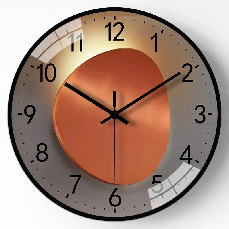 Silent Wall Clock Minimalist Dial Elegant Finish-Home Decor > Clocks-casanuva-Black 1-casanuva