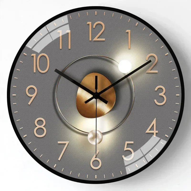 Silent Wall Clock Minimalist Dial Elegant Finish-Home Decor > Clocks-casanuva-Black 2-casanuva