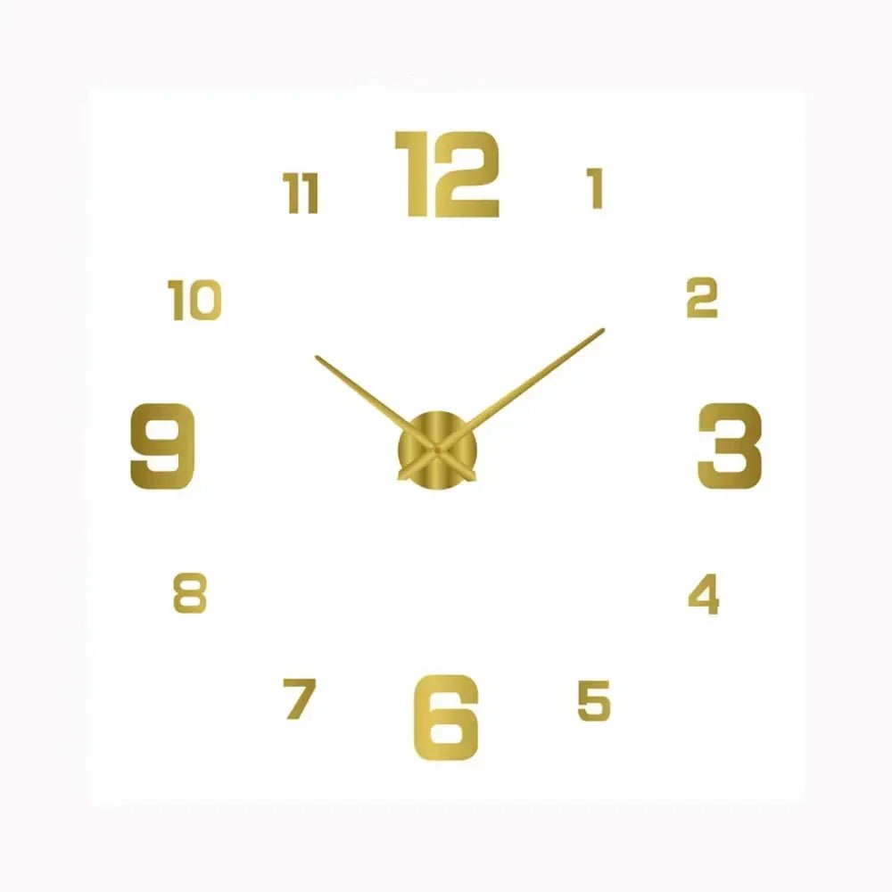 Silent Wall Clock Minimalist Dial Elegant Finish-Home Decor > Clocks-casanuva-White Gold-casanuva